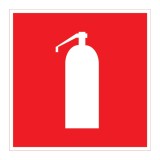 Indicator stingator de incendiu Sun Prints, autocolant, 15 x 15 cm