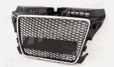 Grila radiator masca fata Audi A3 (8p), 04.2008-10.2012, crom, vopsit negru lucios; fara emblema; Tuning, B-Series