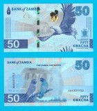 Zambia (p#NOU) 50 Kwacha 2025 UNC &#039;Papagali&#039; Puse &icirc;n circulație pe 1 Septembrie 2025