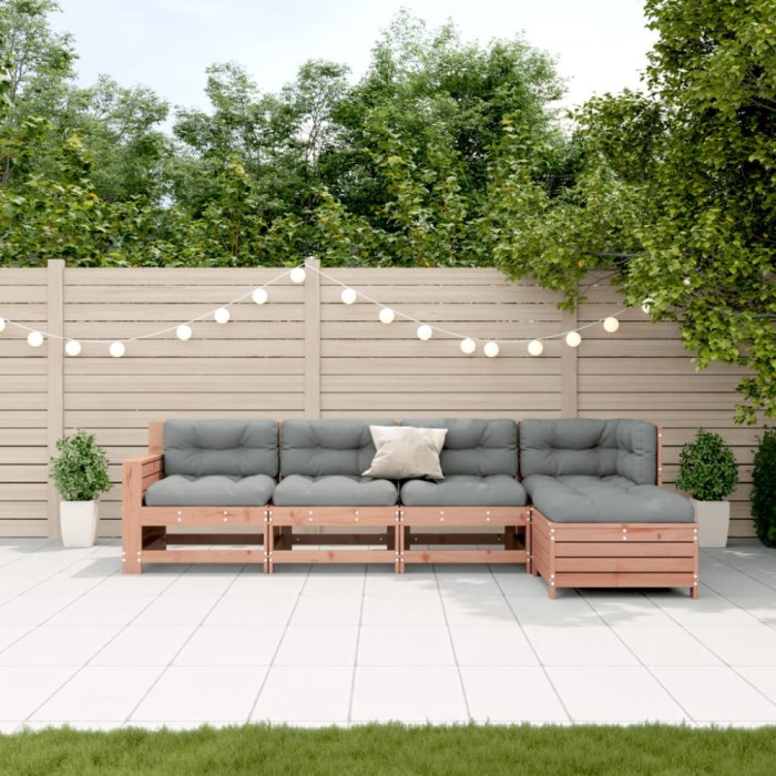 vidaXL Set mobilier de grădină cu perne, 5 piese, lemn masiv douglas 3250834