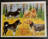 Finlanda 1989 c&acirc;ini de rasă , fauna animale BLOC nestampilat