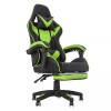 Scaun gaming, ergonomic, suport lombar, suport retractabil picioare, spatar rabatabil, inaltime reglabila, negru verde, ProCart