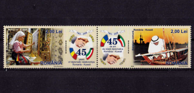 RO 2008 LP 1806 &amp;quot;Romania-Kuwait - 45 ani rel. dipl.&amp;quot; , serie ,MNH foto