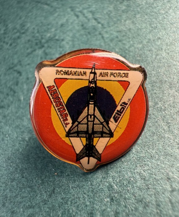 Insigna Romania Air Force Aerostar Elbit MIG 21 Lancer