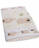 Cearceaf din bumbac cu elastic Puppy Beige 120x60 cm