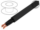 Cablu Electric Negru 3x2,5mm&sup2; Neecranat 600V/1kV Cu