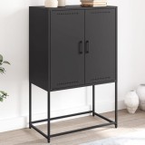 VidaXL Dulap &icirc;nalt, negru, 68,5x38,5x107 cm, oțel
