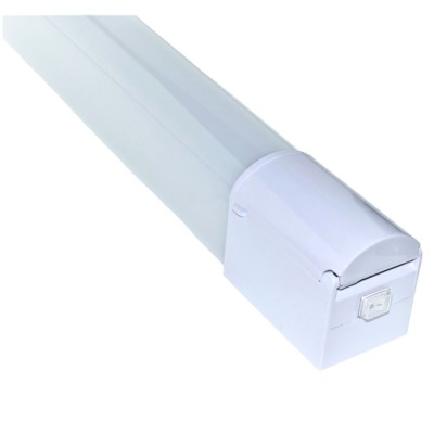Corp LED baie alb, cu priza, 15w, 6500K, lumina rece, cu protectie IP44 foto