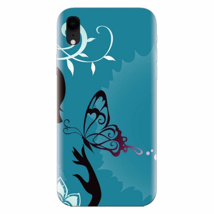 Husa silicon pentru Apple Iphone XR, Blue Butterfly