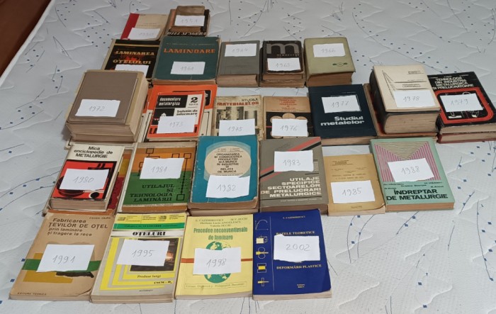 COLECȚIE 38 CĂRȚI RARE DE METALURGIE ȘI ȚEVI (1950-2002)