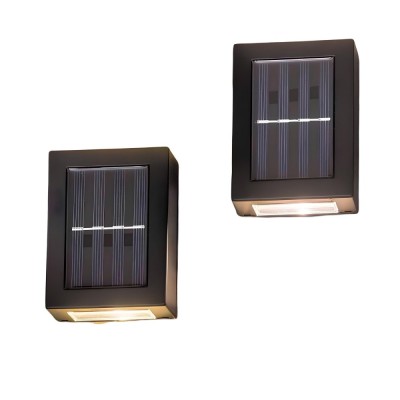 Aplica solara cu LED Hoff, 5lm, lumina calda, IP44, moderna, set 2 bucati foto