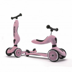 Trotineta copii cu sezut, transformabila 2in1, HighwayKick 1 Rose, 1-5 ani, pana la 50 kg, Scoot Ride