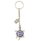 Amuleta Feng Shui tip breloc pentru protectie si noroc, model broasca testoasa, albastru