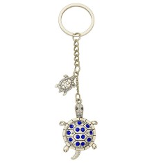 Amuleta Feng Shui tip breloc pentru protectie si noroc, model broasca testoasa, albastru