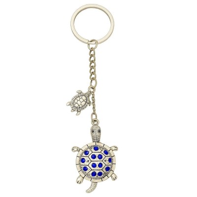 Amuleta Feng Shui tip breloc pentru protectie si noroc, model broasca testoasa, albastru foto