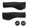 Set 2 Mansoane Moto Ergonomice Jet G-330, 130mm, Negre