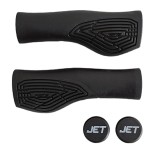 Set 2 Mansoane Moto Ergonomice Jet G-330, 130mm, Negre