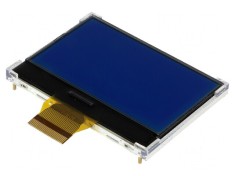 Afi?aj LCD grafic 128x64 COG STN negativ albastru LED foto