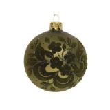 Cumpara ieftin Glob decorativ - Flock - Moss Green | Kaemingk