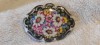 BROSA PORTELAN pictata MANUAL unica 1900 GERMANIA cu BUCHET FLORAL exceptionala