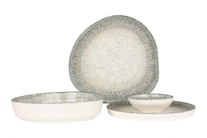 Rinart Set de vesela - Olmeca - 24 bucăți - 6 persoane - Porţelan