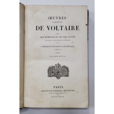OEUVRES COMPLETES DE VOLTAIRE, TOME LXVII - PARIS, 1828