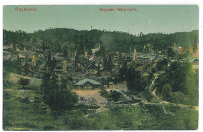4364 - BUSTENARI, Prahova, Oil Wells, Romania - old postcard - unused foto