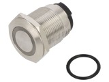 Comutator anti-vandalism SPST 10A/24VDC, IP65, iluminare LED