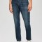 Blugi Mauro, cu talie inalta, croiala Regular Fit, Tapered leg, Albastru inchis, W30 L30