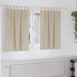 Cumpara ieftin Draperii opace cu agățătoare, 2 buc., crem, catifea