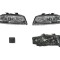 Set faruri Audi A4 (B6), 11.2000-11.2004, partea Stanga+Dreapta, Tuning, Fata, cu lumina de parcare LED; tip bec H1+H1; manual/electric; transparent,