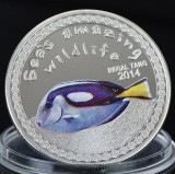 Moneda Burundi 5000 Franci 2014 UNC Paracanthurus, 40mm