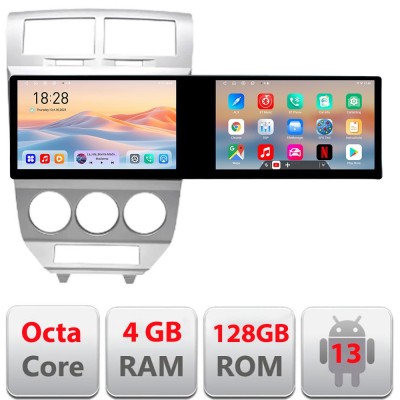 Navigatie Dodge Caliber 2006-2010 Kit-caliber-06 Edotec 2 ecrane 8 core 4+128 21.6 inch Incell android Wifi 5Ghz gps internet 32 CarStore Technology foto