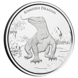 Tokelau 2022 &ndash; 2 dolari - dragon de Komodo, 1 OZ, O monedă de argint, Australia si Oceania