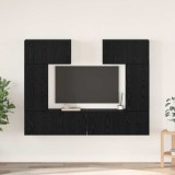 Set comodă TV 6 pcs Stejar negru 80 x 30 x 30 cm Lemn compozit