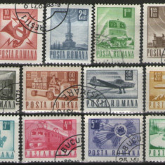 Romania 1967 - Poştă, telecomunicaţii şi transporturi, serie stampilata