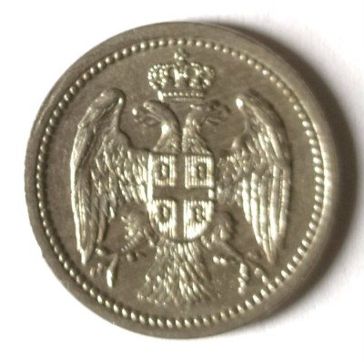 SERBIA REGAT 10 PARA 1912 AUNC foto