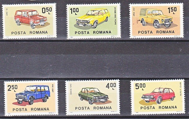 C2756 - Romania 1983 - Auto 6v.nestampilate MNH