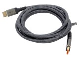 Cablu DisplayPort textil Goobay 3m gri, cod 75686