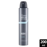 Deodorant spray Dove Men Classic, 200ml, protectie 48h, fara alcool