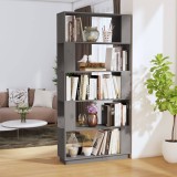 vidaXL Bibliotecă/Separator cameră, gri, 80x25x163,5 cm lemn masiv pin