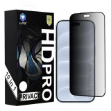 Folie de protectie Ecran Privacy Lito HD Pro pentru Apple iPhone 18 Pro, Sticla Securizata, Full Glue, Set 10 bucati
