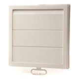 Grila ventilatie &Oslash;125mm patrata cu jaluzele gravitationale, exterior, 150x150, ASA plastic Beige, Ecovent