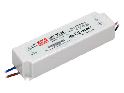 Alimentator LED 36W 24V 1.5A IP67 foto