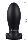 Dop Anal Heavy Anal Stretcher, Silicon Lichid, Negru, 14 cm