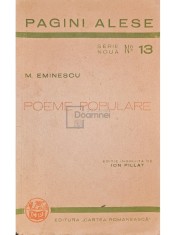 M. Eminescu - Poeme populare (Editia: 1942) foto