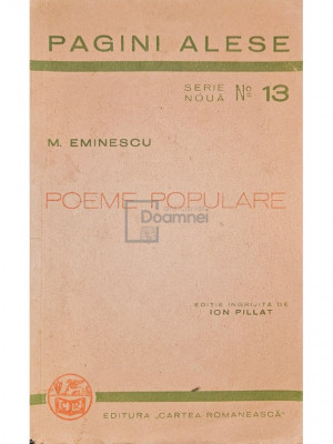 M. Eminescu - Poeme populare (editia 1942) foto