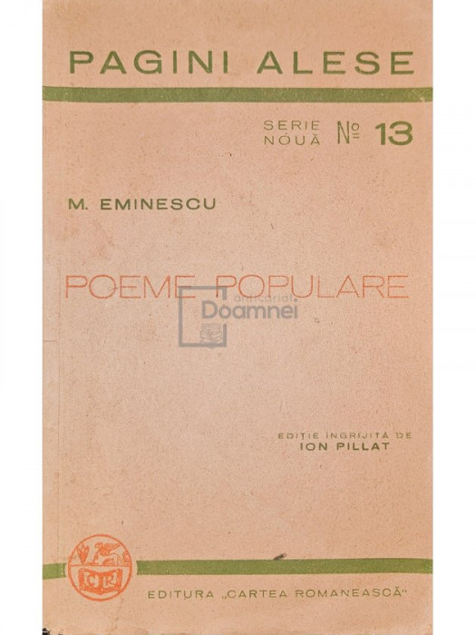 M. Eminescu - Poeme populare (editia 1942)