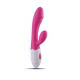 Vibratoare punctul G - Enjoy Forma Naturala Vibrator Iepuras pentru Punctul G din Silicon cu Gland Pronuntat si Creste Usoare