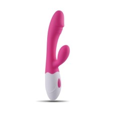 Vibratoare punctul G - Enjoy Forma Naturala Vibrator Iepuras pentru Punctul G din Silicon cu Gland Pronuntat si Creste Usoare